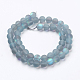 Chapelets de perles en pierre de lune synthétique G-K280-02-8mm-10-2