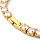 Clear Cubic Zirconia Tennis Necklace NJEW-E038-10B-G-3