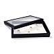 Cajas de anillo de joyería de cartón rectangular de 100 ranura RDIS-F004-01B-5