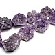 Natural Drusy Amethyst Nuggets Graduated Beads Strands G-F214-26-3