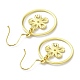 Snowflake & Flower Asymmetrical Earrings KK-C029-08G-2