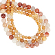 CHGCRAFT 3 Strands 3 Sizes  Natural Topaz Jade Beads Strands G-CA0001-17-1