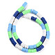 Fixed 4 Color Handmade Polymer Clay Bead Strands CLAY-S096-029G-2