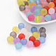 10 mm mixtes perles de bille ronde en acrylique transparent mate X-FACR-R021-10mm-M-1