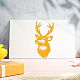 GLOBLELAND 2Pcs Realistic Forest Deer Cutting Dies Metal Deer Head Die Cuts Embossing Stencils Template for Paper Card Making Decoration DIY Scrapbooking Album Craft Decor DIY-WH0309-814-7