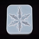 Moldes colgantes de silicona de fundición de resina de copo de nieve navideño DIY-WH0162-57-1