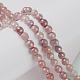 Round Natural Electroplated Strawberry Quartz Beads G-P447-B04-01-4
