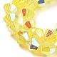 Cuisson des brins de perles de verre transparentes peintes GLAA-F029-TM6mm-03-3