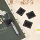 Gorgecraft 4 pcs noir porte-boucle de stylo auto-adhésif en cuir boucle de crayon bande élastique conçu porte-boucles de stylo accessoire de bureau pour crayon ordinateur portable livre cahiers journaux DIY-GF0006-51B-6