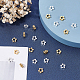 Superfindings 40 pièces 2 couleurs placage en rack cadres de perles en laiton écologiques KK-FH0004-05-2