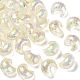 50Pcs UV Plating Transparent Acrylic Beads PACR-CJ0001-25-7