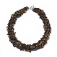 Colliers de perles en œil de tigre naturel à 3 couche NJEW-S419-01A-1