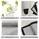Rectangle with Lemon Pattern Cotton Linen Cloth Table Mat AJEW-WH0196-001-3