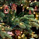 クリスマスの木の飾り  クリスマスツリー吊り飾り  クリスマスパーティーギフトの家の装飾のため  混合図形  レッド DIY-TA0002-78-13