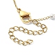 Collar de cadena con cuentas redondas y perlas de vidrio NJEW-JN04336-5