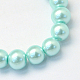 Baking Painted Pearlized Glass Pearl Round Bead Strands HY-Q330-8mm-45-2