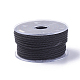 編組鋼線ロープコード  ジュエリーDIY製版材料  スプールで  ブラック  約5.46ヤード（5m）/ロール  3mm OCOR-G005-3mm-A-01-1