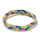 Эластичные плетеные браслеты из сверкающего пластикового шнура BJEW-R313-04A-1