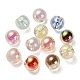 Placage uv transparent perles acryliques irisées arc-en-ciel OACR-P015-03-1