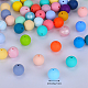Round Silicone Focal Beads SI-JX0046A-97-2