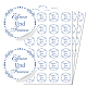 CREATCABIN 192Pcs Open And Enjoy Stickers Blue Wedding Stickers Flower Favor Labels for Birthday Party Gift Wedding Invitation Shop Baking Packaging Envelope Seal 1.77 Inch-?ffnen Und Freuen(German) AJEW-WH0343-005-2