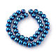 Chapelets de perles en verre électrolytique X-GR6mmY-BL-2