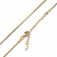 Chapado en iones (ip) 304 collar de cadena de serpiente redonda de acero inoxidable para hombres y mujeres NJEW-K245-012A-2