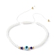 Bracelets de perles de nylon tressés réglables BJEW-JB06440-01-1