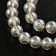 Chapelets de perles en verre peinte par pulvérisation transparent DGLA-R050-8mm-05-1