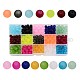1box 15 couleurs des perles de verre transparent GLAA-X0011-02-10mm-1