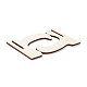 Segni di mini lavagna in legno cuore AJEW-M035-02-4