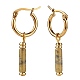 Natural Jade Column Drop Earrings for Women EJEW-JE04701-04-4