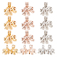 Superfindings 12 pièces 3 couleurs pendentifs de médaillon en alliage de placage de rack FIND-FH0004-77-1