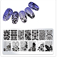 Placas de estampado de uñas de acero inoxidable MRMJ-E006-10D-1