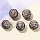 Perles d'obsidienne en argent naturel&nbsp;PW-WG68458-01-1