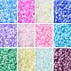 12300 pièces 12 couleurs perles de clairon rondes en verre imitation oeil de chat GLAA-CJ0002-18-3