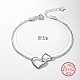 925 bracelets chaîne double maillons en argent sterling UB9438-3