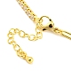 Halskette mit klarer Zirkonia- und Büroklammer-Kette als Geschenk für Mädchen und Frauen NJEW-A005-08G-3