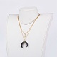 Gemstone Pendant Necklaces NJEW-JN02070-5