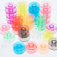 Benecreat 90 bobine di plastica trasparente 9 bobine di macchina da cucire in acrilico a colori TOOL-BC0002-15-4