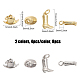 Chgcraft 8 Stück 4 Stil Gestell Messing Charms ZIRC-CA0001-23-2