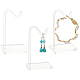 FINGERINSPIRE 3 Set Acrylic Bracelet Display Stand Clear Hook Shape Watch Display Holder 4.9 inch High Jewelry Storage Rack for Bangles Hairband Earrings Jewelry Organizer for Retail Counter Top BDIS-WH0002-11-1