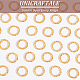 Unicraftale 鉄製丸カン 5 袋  オープン丸カン  テクスチャード ラウンド リング  ゴールドカラー  18ゲージ  8x1mm  内径：6mm  100個/袋 IFIN-UN0001-08-5
