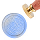 CRASPIRE Wax Seal Stamp Mermaid Sealing Wax Stamps Stars 30mm Removable Brass Head Sealing Stamp with Wooden Handle for Invitations Cards Gift Wrap AJEW-WH0184-0340-1