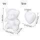 発泡スチロールをモデリングするgorgecraft  DIYデコレーションクラフト  クマとハート  ホワイト  7個/セット DIY-GF0003-20-2