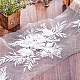 レース刺繍繊維縫製繊維  DIYアクセサリー  花  ホワイト  21~31x11~18cm PH-DIY-WH0063-03-6
