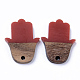 Resin & Walnut Wood Pendants RESI-N025-011A-B03-2