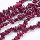 Chip Dyed Synthetic White Stone Bead Strands G-M344-41-1