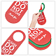 OLYCRAFT 4 Packs Do Not Disturb Door Hanger Sign 23x8 cm Double Sided Designed Notice Hanger Signs Leather Sign Welcome Please Knock Sign Please Do Not Disturb Sign for Hotel Home Meeting Session AJEW-WH0277-91-3