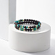 Ensemble de bracelets extensibles perlés en bois d'ébène naturel et jaspe impérial 2 pièces 2 styles BJEW-JB07824-2